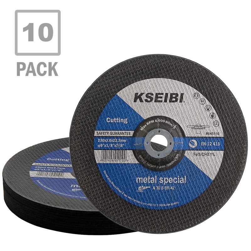 KSEIBI 645110 Grinding Wheels 10-Pack, Aluminum Oxide Discs for Metal
