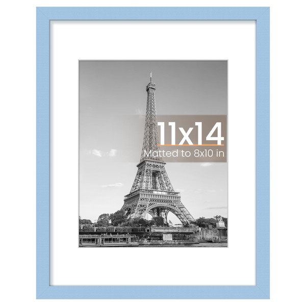 upsimples 11x14 Picture Frame, Display Pictures 8x10 with Mat or