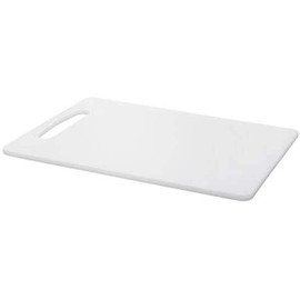Poundsaver Thick Plastic Chopping Board, White Plastic Cutting Board, Juice Grooves, Non Porous, Easy Grip Handle, Non Slip Food Preparation Best for Chef, Kitchen and Professional Use (37x23)