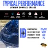 Lubricant Grease Superkote 2000 Multipurpose/Lithium Complex/Lubricant/EP/High Temp/Industry/Automotive/Blue Grease / 1lb