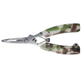 Orurdo Fishing Tackle qb500022a02n0 Fishing Pliers, Fishing Tool, Stainless Steel, Multi-functional, Includes Special Case and Spiral Cord with Carabiner, Cow Pattern