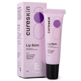Cureskin Lip Balm with SPF 15, Amino Acids, Shea Butter and Vitamin E | Lip Care | SPF Lip Balm for Women and Men | Lip Lightening Balm for Dark Lips | Lip Balm for Dark Lips to Lighten