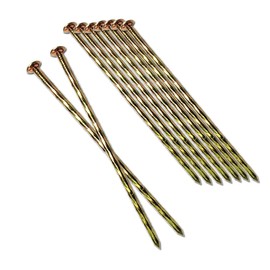 MAOMBO Metal Turf Nails 200 Pcs 6-Inch Landscape Stakes, Spiral Galvanized Landscape Spikes, Garden Nails for Artificial Turf, Paver Edging, Weed Barrier, Lawn Edging，Carpentry and More