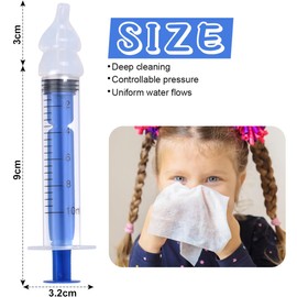 YJWZWE Nasal Irrigator for Baby Portable Infant Nose Cleaner Rinsing Device with Cleanable Reusable Silicone Nasal Suction Tips Nasal Hygiene 2Pcs