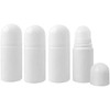 Hehglng 2 Pcs 30ml White Empty Refillable Roll On Bottles