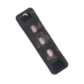 Tactical Glow Stick Pouch Chemlight Pen Holder Flashlight Battery Organizer Hook Glow Sticks Panel V2 500D Nylon (camo Black)