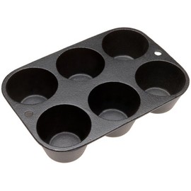 Muffin Pan - Pre-Seasoned Cast Iron 7-3/4 Inch by 5-1/2 inch By Old Mountain