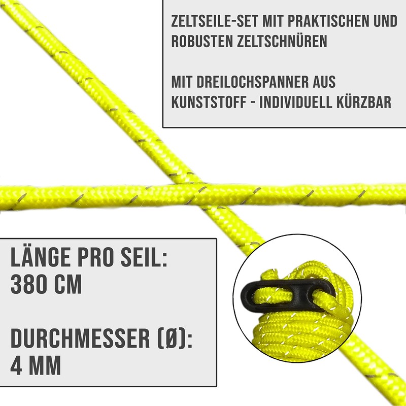 ToCi Guy Rope, Guy Rope, 4 mm, 3.8 m Long,