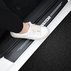 MONGAI Car Side Step Guard Side Step Scuff Plate Premium Material Premium Feel Protection Scratch Scratch Hide Dirt Proof 4 Piece Set (Mazda)