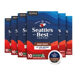 Seattle's Best Coffee 6th Avenue Bistro Dark Roast K-Cup Pods | 6 boxes of 10 (60 Total Pods)