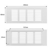 2 PCS 80 * 200mm Silver Aluminum Alloy Mesh Air