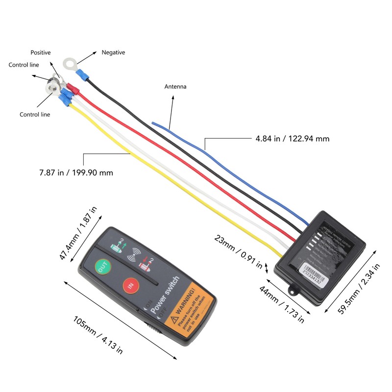 Wireless Winch Remote Control DC 12V 24V 3 In 1