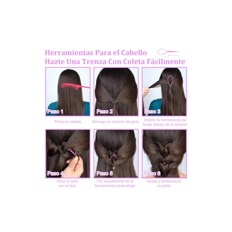 HEYMKGO Juego de Herramientas para Peinar el Cabello con 400Pcs