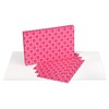 American Greetings Birthday Wrapping Paper Sheets with Gridlines, Pink Patterns