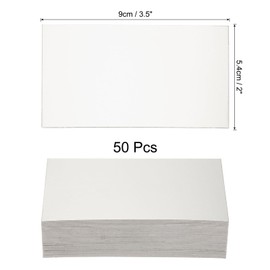 sourcing map 50 Business Card Stock 3.5" x 2" Blank Business Cards for Laser Printer Small Message Card Graffiti Scrapbooking DIY Thanks Cards, Silver