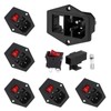 Qjaiune 6PCS IEC320 C14 Inlet Power Plug Socket, 250V 10A