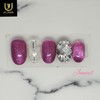 Bling Cherry Handmade Nail Tips - Long Almond / 블링체리