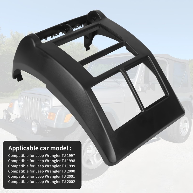 OKPARZ Compatible for Double DIN Dash Radio Bezel Center Trim
