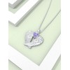 POTOPYY June Alexandrite Birthstone Necklace Angel Wings Necklace for Women