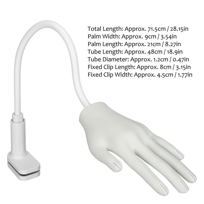 Silicone Nail Art Practice Hand Bendable Joints False Nail Tips