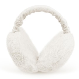 HAGOT Winter Ear Warmers, Winter Earmuffs, Plush Earmuffs, Warm Cold Protection, Cold Winter Accessories, Outdoor Ear Cups, White [Hamburg Style]