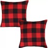 Unbranded Stylish Black & Red Plaid Pillow Covers for Any