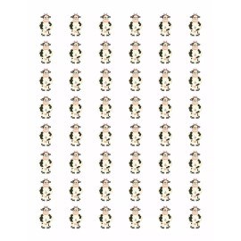 handmade 48 CUTE COW ENVELOPE SEALS LABELS STICKERS 1.2" ROUND !