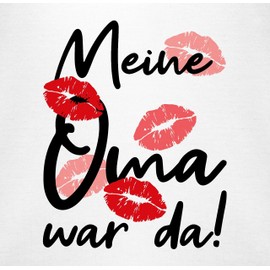 Shirtracer - Baby romper for girls and boys - Meine Oma war da - black - baby bodysuit short sleeve for boys and girls, 1 White, 18-24 Monate