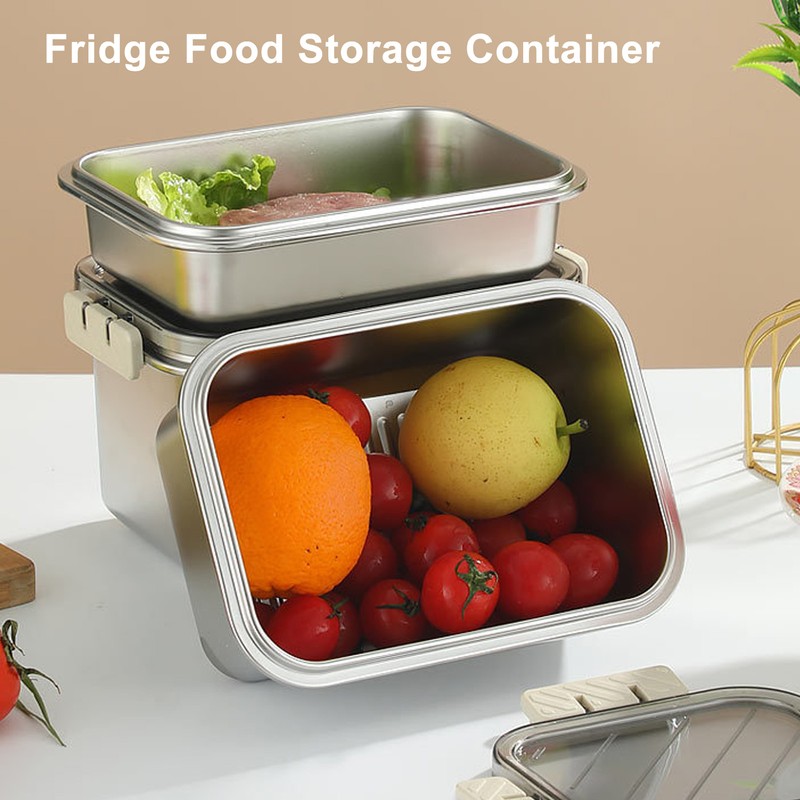 304 Stainless Steel Food Storage Container with Lid Leakproof Bento