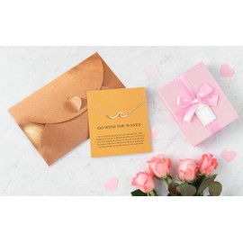 Baydurcan Beach Jewelry Divorce Gifts for Women Wave Necklace for Teens