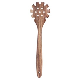 Food Grade Teak Wooden Noodle Colander Cooking Spoon Spaghetti Spoon for Restaurant Noodles Pasta Utensil