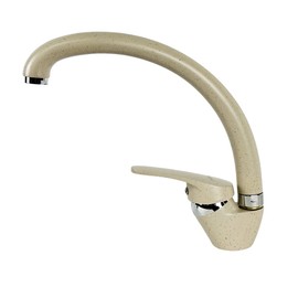 MOKEKA Kitchen Sink Mixer Tap High Tube Single Lever Mixer Tap Washbasin Mixer Tap Painted Beige