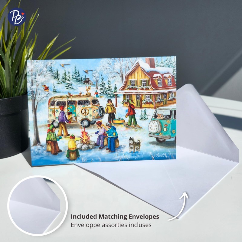Pierre Belvédère - 8 Holiday Greeting Cards and Envelopes -