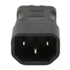 4Pcs IEC320 C14 to IEC320 C7 Power Adapter Universal Black