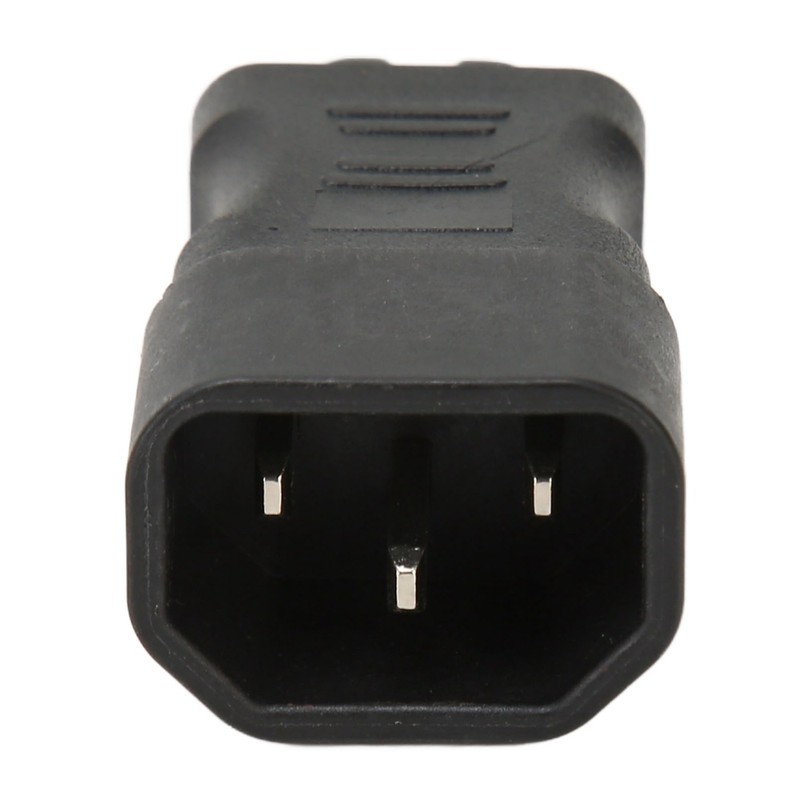 4Pcs IEC320 C14 to IEC320 C7 Power Adapter Universal Black