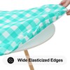 Smiry Round Picnic Table Cloth, Elastic Waterproof Fitted Vinyl Tablecloth