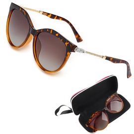 SilverChry Women's Sunglasses, Polarised Sunglasses, Women, UV 400 Protection, Windproof and Sandproof, Cycling Glasses Suitable for Travel, Golf, Fishing, Cycling, Brown Frame