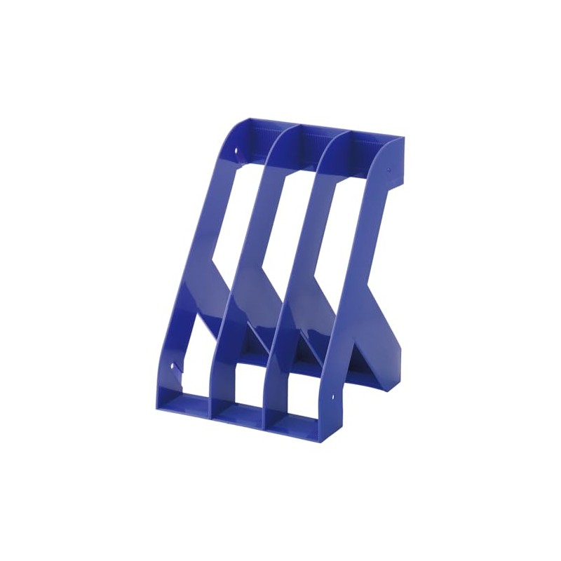 Lihit Lab A3570-8 Bookend File Stand, A4, Blue