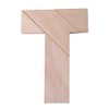 origin PZU400T Wooden T Shape Puzzle, 4 Piece Silhouette Puzzle,