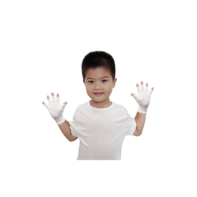 Edenswear Zinc Filled Fiber Children Eczema Atopic Fingerless Gloves (S)
