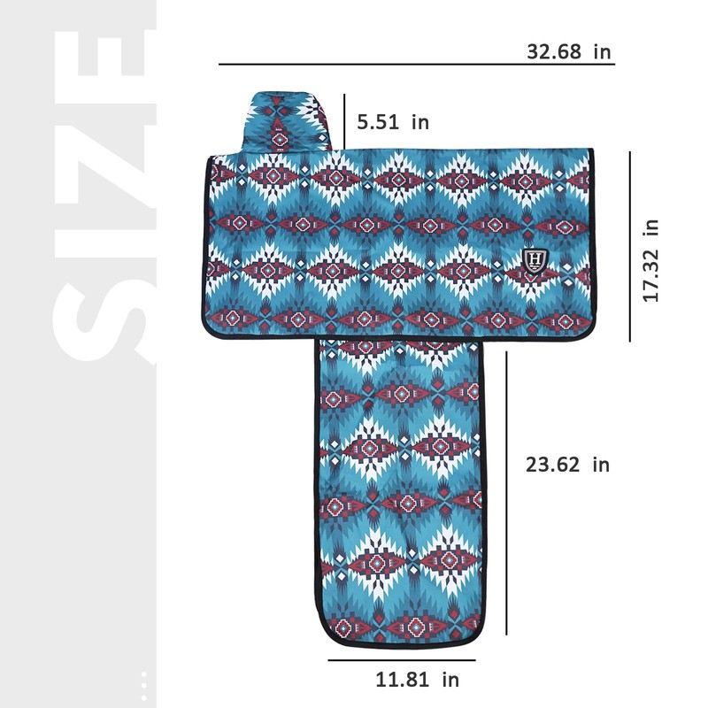 Harrison Howard Sturdy Waterproof Western Saddle Cover with Stylish Prints