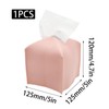 Wuyituart Pink Tissue Box Cover 5 Inch PU Leather Cube