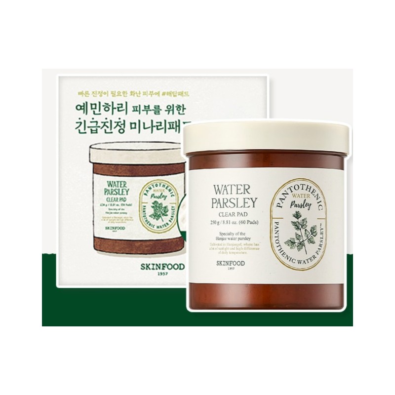 Skinfood Pantothenic Water Parsley Clear Pad Planning Set 250g, 60