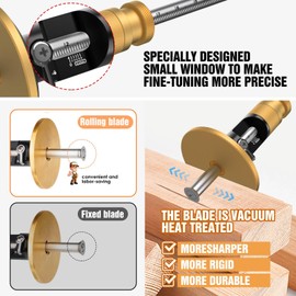 Loodmeo Wheel marking gauge, Newly Unique movable blade,0.2 mm precision,woodworking dovetail scribing gauge, scriber marking tools, essential tools for woodworking projects (Rollable Blade)