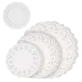 MXHBSTP 200 Pcs Doilies,Paper Doilies,High Aesthetics And Practicality Doilies Lace Paper, Suitable For Home Hotel Party Wedding Birthday Food Tables And Plates (White)