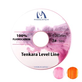MAXIMUMCATCH Tapered Tenkara Line, Braided Furled Line: 11/12/13 FT, 3 Color Available (Tenkara Level Line Pink, 50m #2.5)