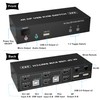 KVM Switch Dual Monitor DisplayPort 4K @ 60Hz Extended Display,