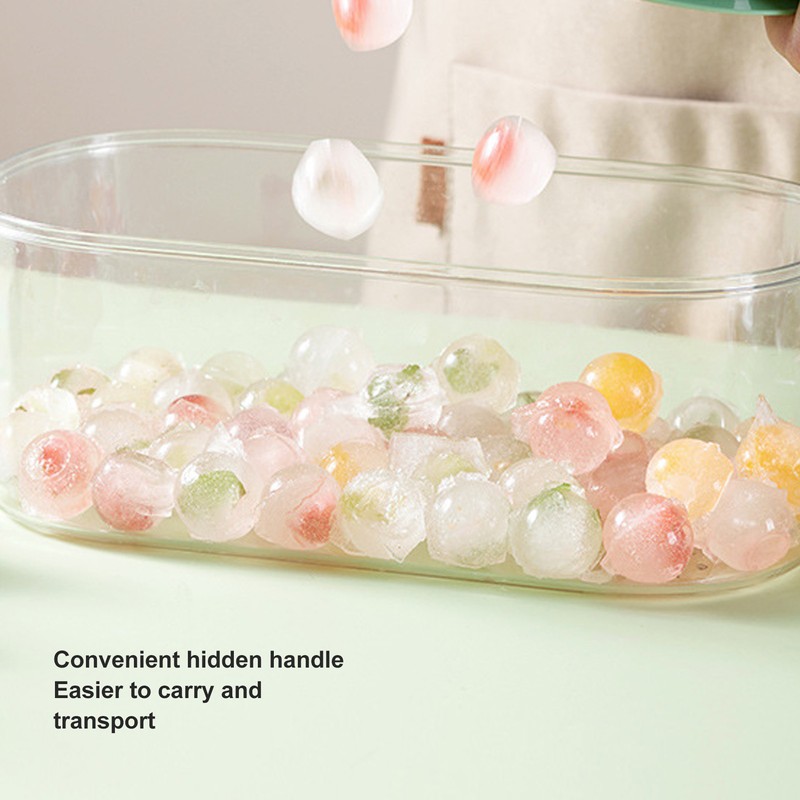 Ice Cube Tray with Lid Bin 2 Layer Ice Trays