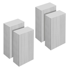 MUKCHAP 4PCS 1 x 2 x 4 Inch Aluminum Bar, 6061 Aluminum Solid Flat Block, Aluminum Mill Stock