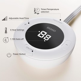 Gotcozy Heated Mattress Pad Full Size - Electric Mattress Pad Fit up to 15‘’with 6 Heat Setting & 10 Hour Auto Off ETL Certified Machine Washable